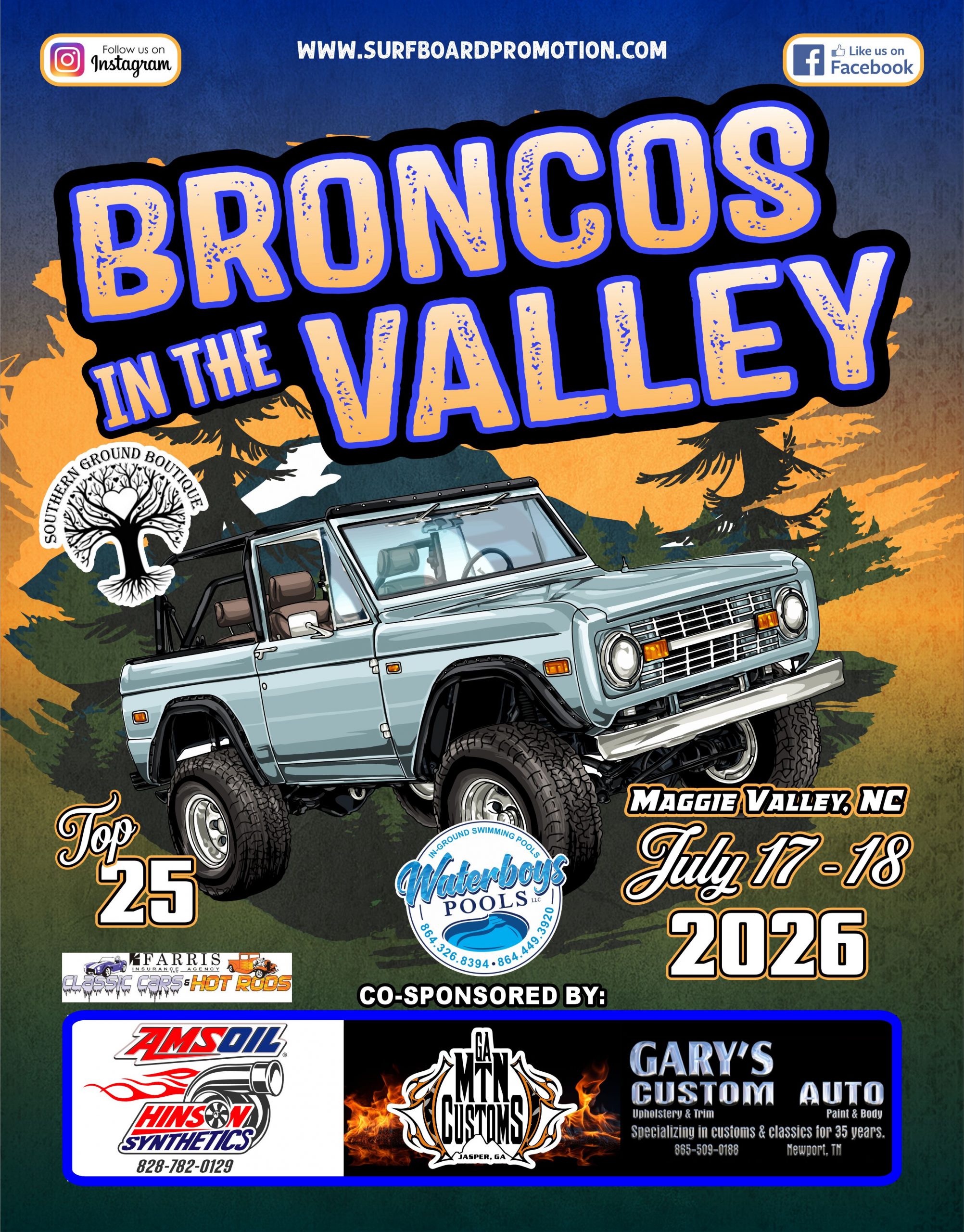BRONCOS IN THE VALLEY 2026 FLYER FRONT