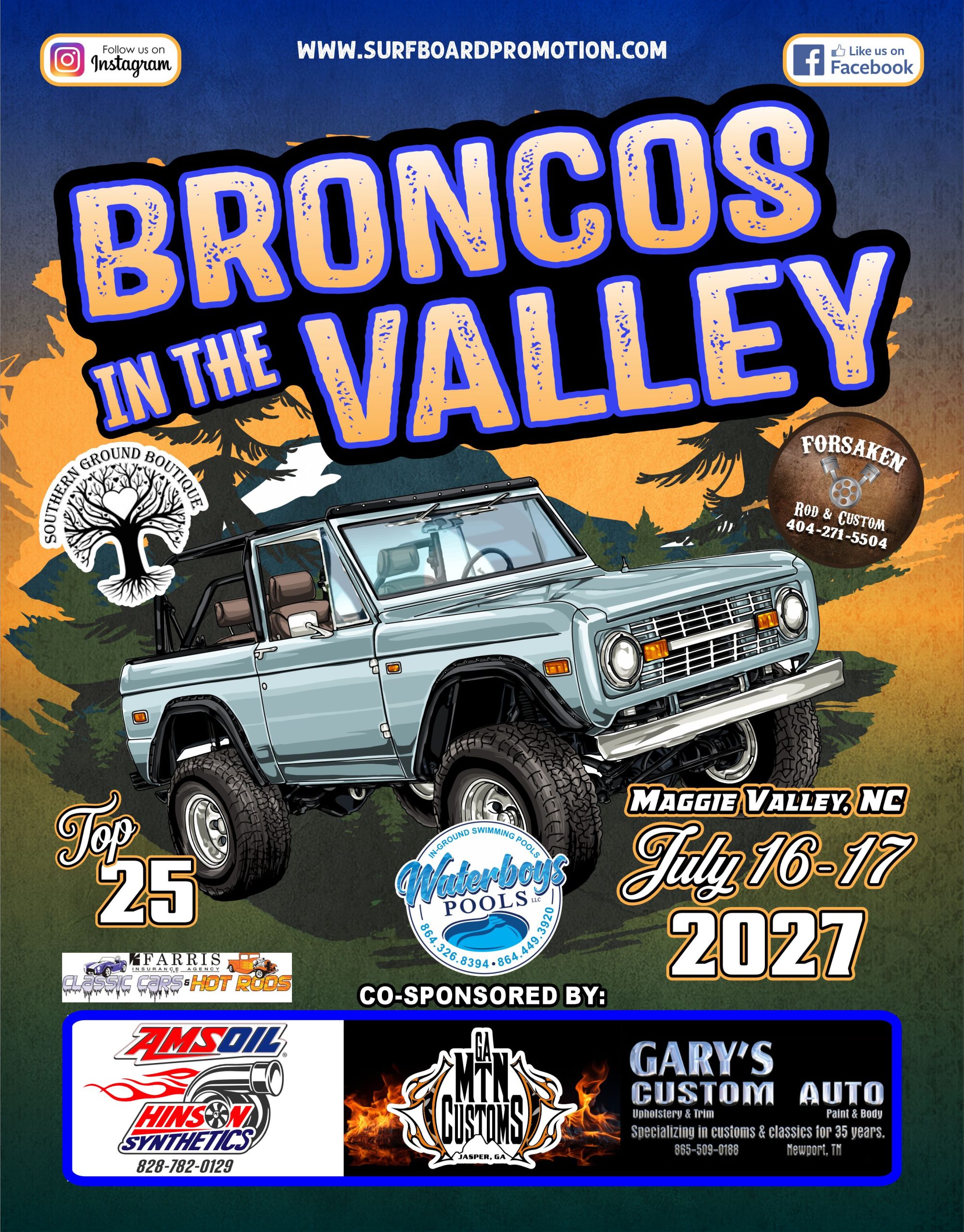 BRONCOS IN THE VALLEY 2027 FLIER FRONT